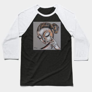 Reflecting Muse - Portrait Baseball T-Shirt